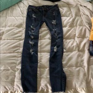 Hollister ripped super skinny jeans